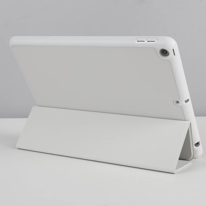 Case Compatible with iPad Mini 7.9" 2019 iPad Mini 5th Gen with Pencil Holder,Protective Case with Ultrathin Trifold PU Leather,Auto Sleep/Wake Cover Compatible for iPad Mini 5th Gen,Grey