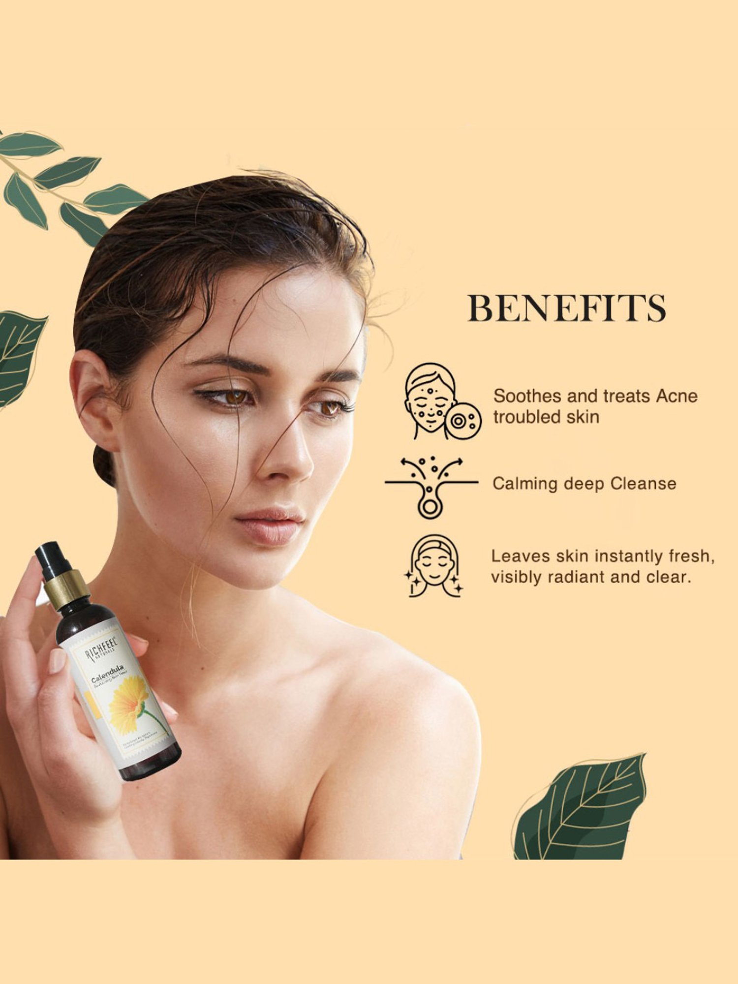 Richfeel Calendula Revitalizing Skin Toner - Pack of 4