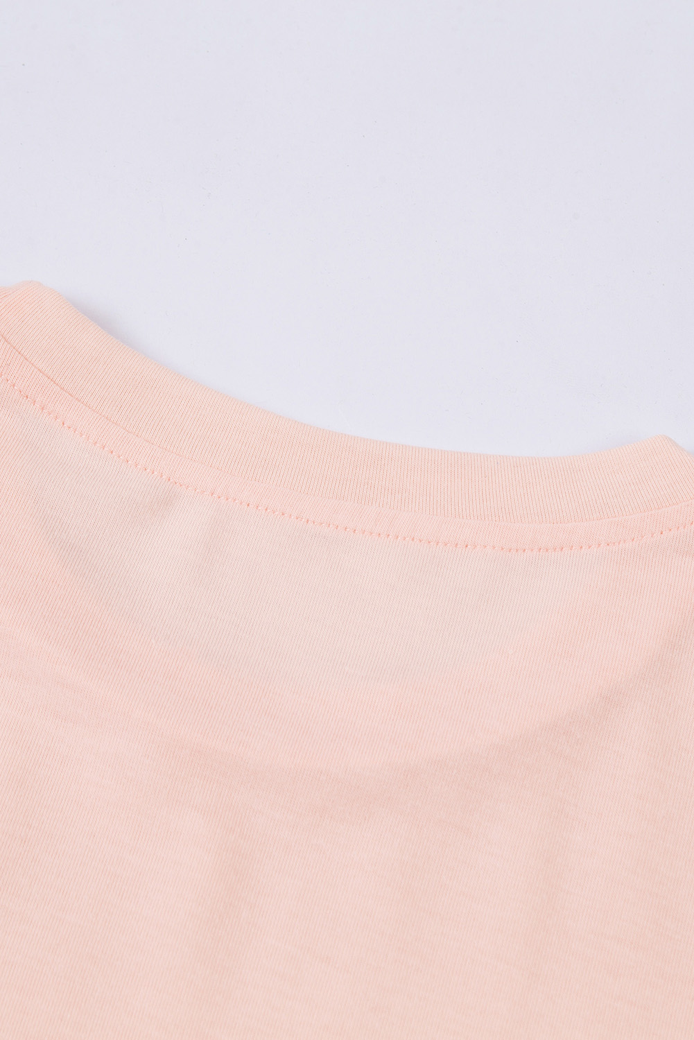 Blank T Shirt - Pink Casual Solid Color Crew Neck Tee Customized