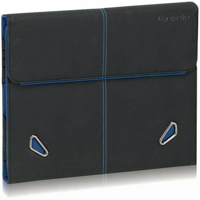 Solo Tech Carrying Case (Book Fold) for iPad - Black, Blue (tcc2224/20u6)