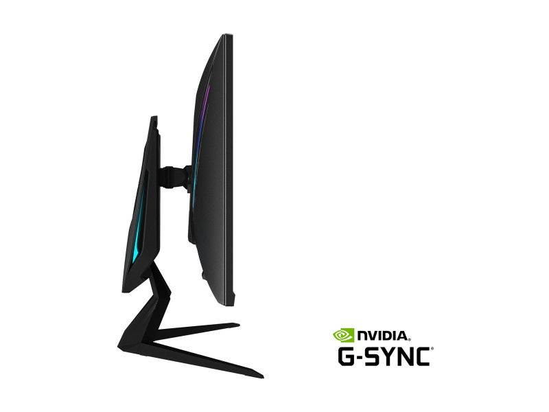 AORUS FI32Q 32" 165Hz HBR3, G-SYNC Compatible SS IPS Gaming Monitor, Exclusive Built-in ANC, KVM, 2560x1440 (2K), 1ms (GTG), HDR, 94% DCI-P3, 1 x DisplayPort 1.4, 2 x HDMI 2.0, 2 x USB 3.0, 1 x USB C