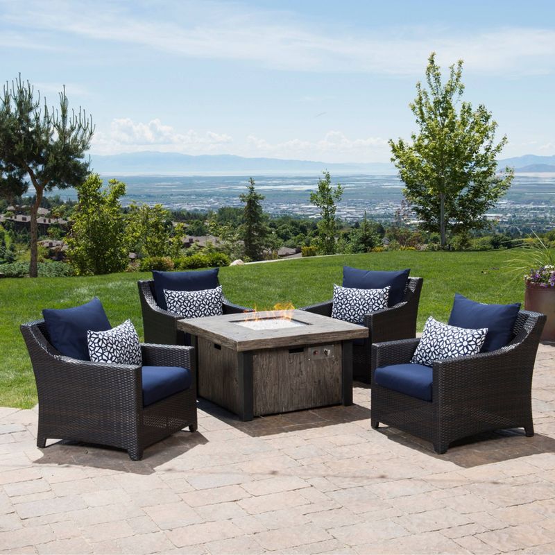 Deco 5pc Fire Seating Set Navy Blue - RST Brands