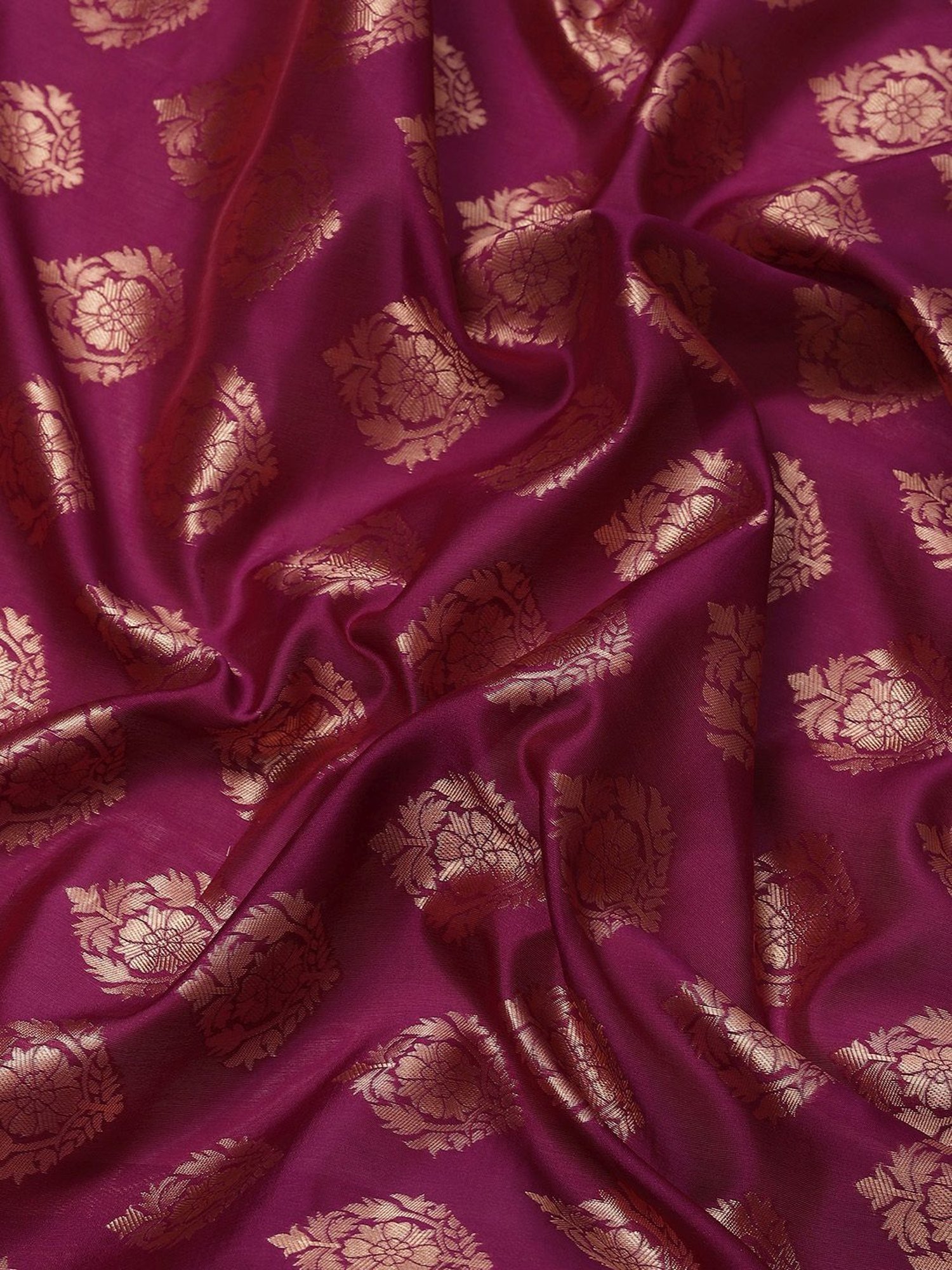 KSUT Purple Silk Woven Saree With Unstitched Blouse
