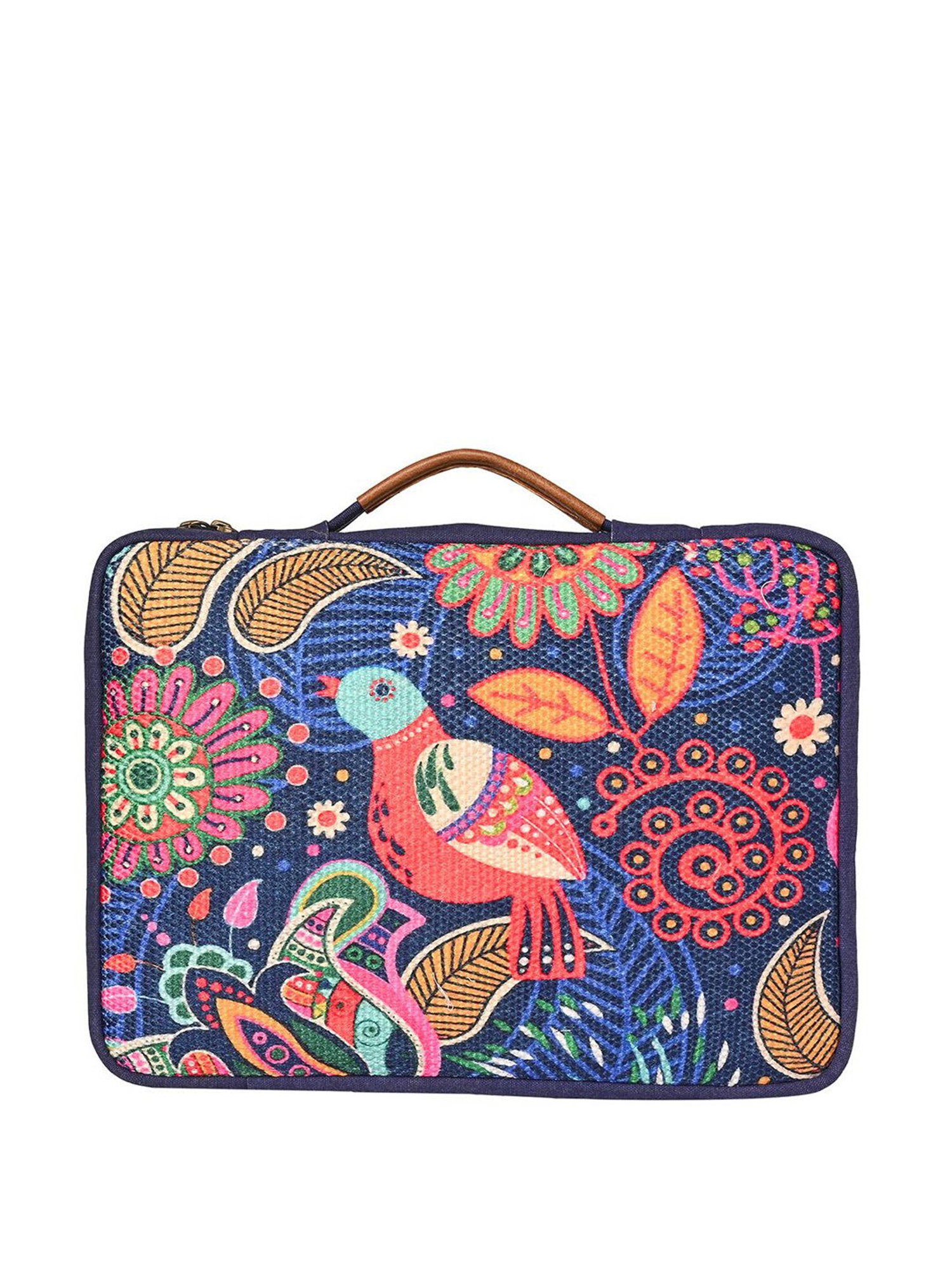 Mona B Oasis Navy Printed Laptop Sleeve