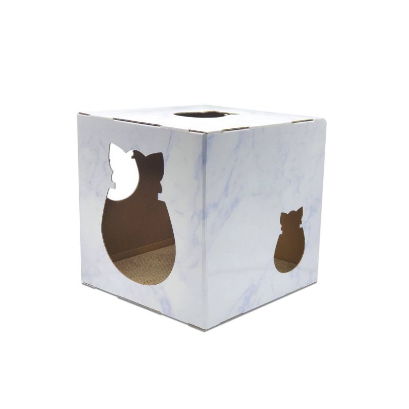DoyenWorld Marble Funbox with Cat Scratcher Board