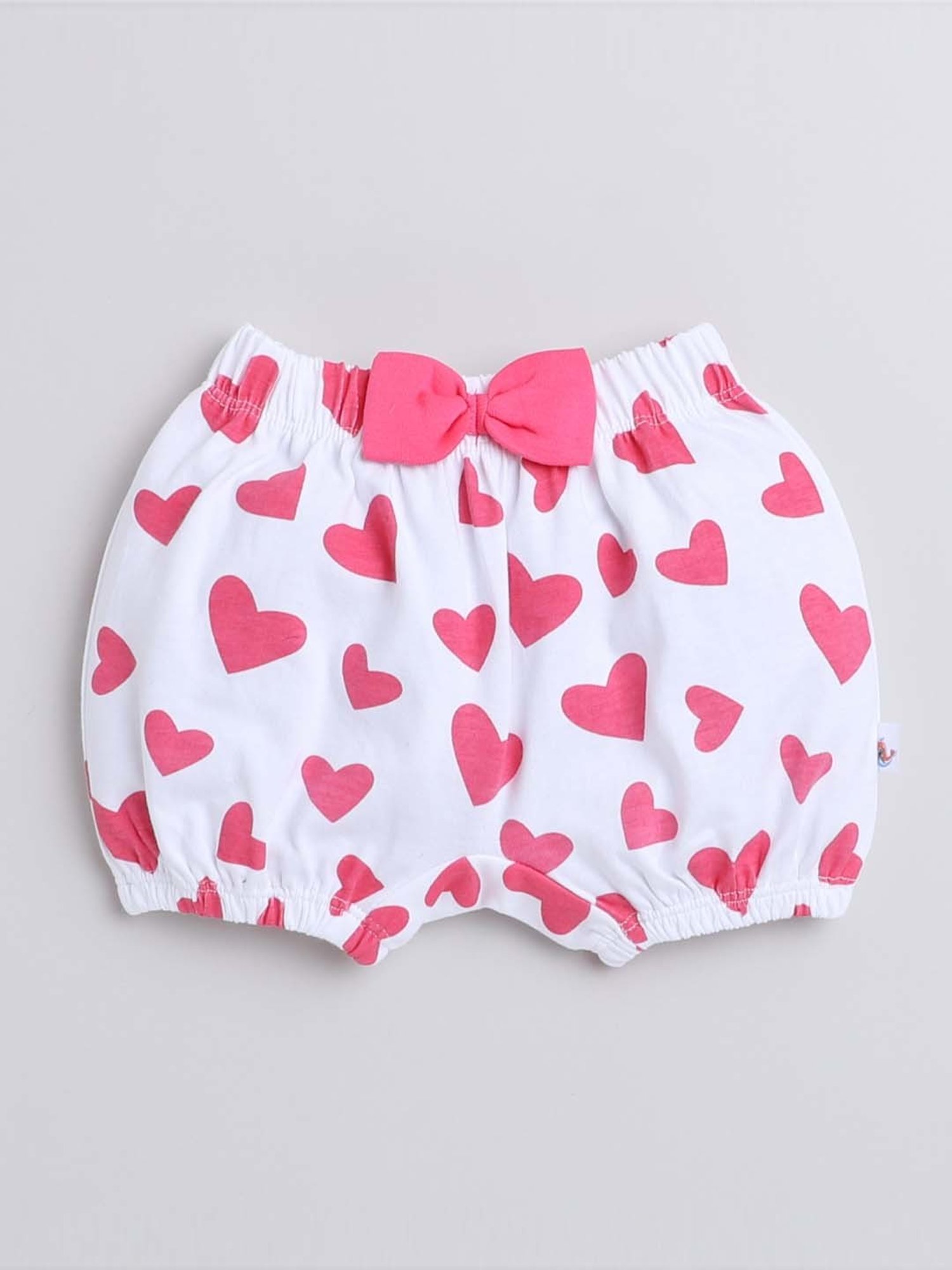 Bumzee Kids Pink & White Cotton Printed Full Sleeves Bodysuit Set