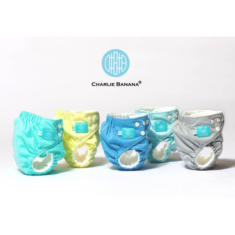Charlie Banana 5pk Reusable All-in-One My First Cloth Diapers - Pastel