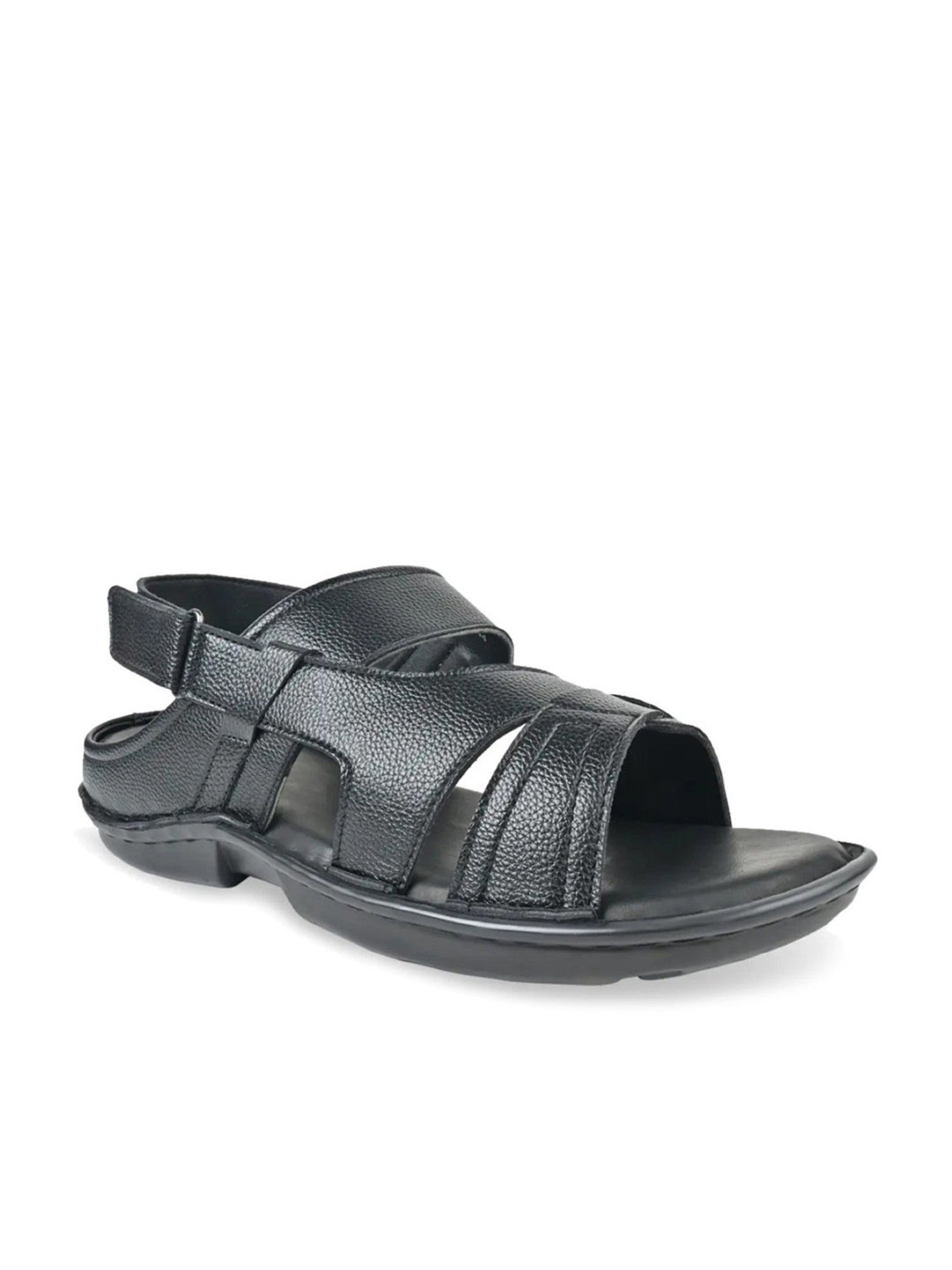 Regal Men's Black Back Strap Sandals