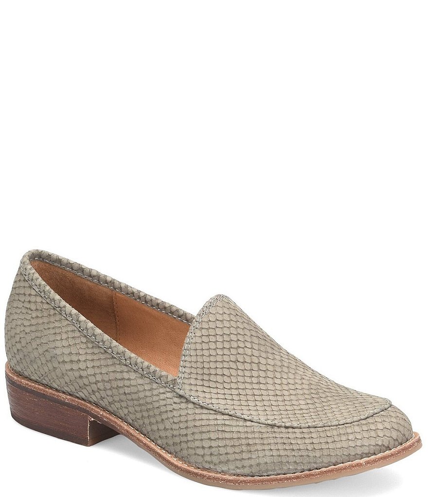 Sofft Napoli Snake Print Nubuck Loafers