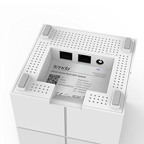 Tenda Nova MW6(1-pack) Whole Home Mesh WiFi System Coverage up to 2,000 sq.ft, 1-2 bedrooms, Plug and Play, Works with Alexa,Parental Controls,2 Gigabit Ports/Unit