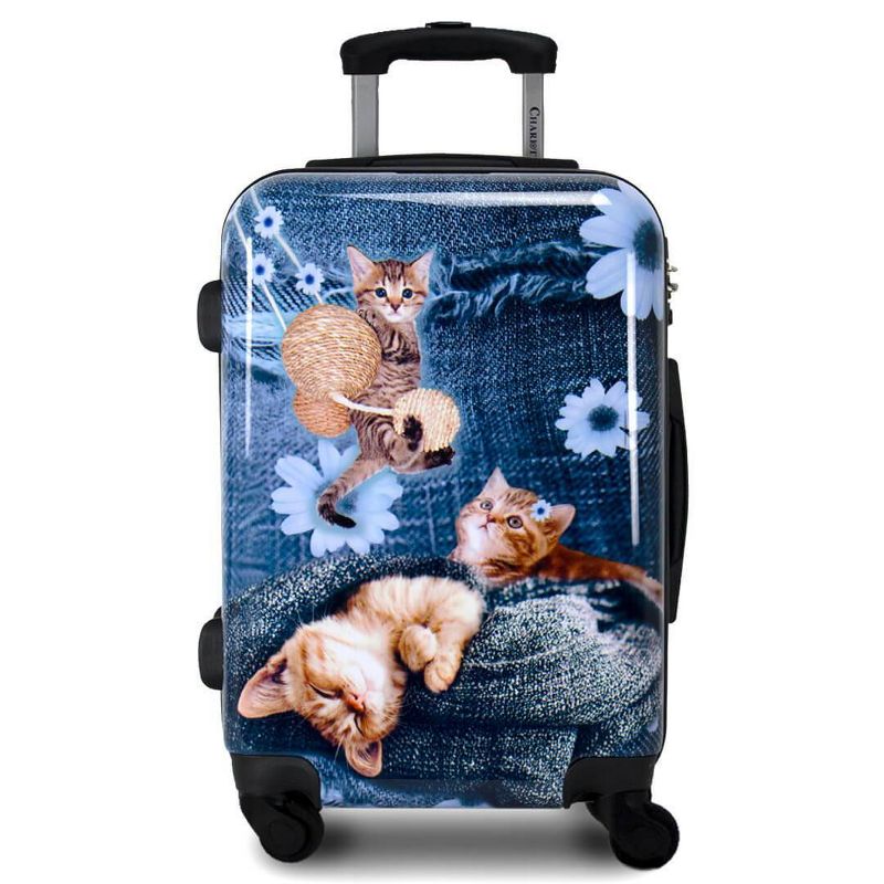 Chariot Travelware CHC-63 20" Suitcase - Denim Kitty