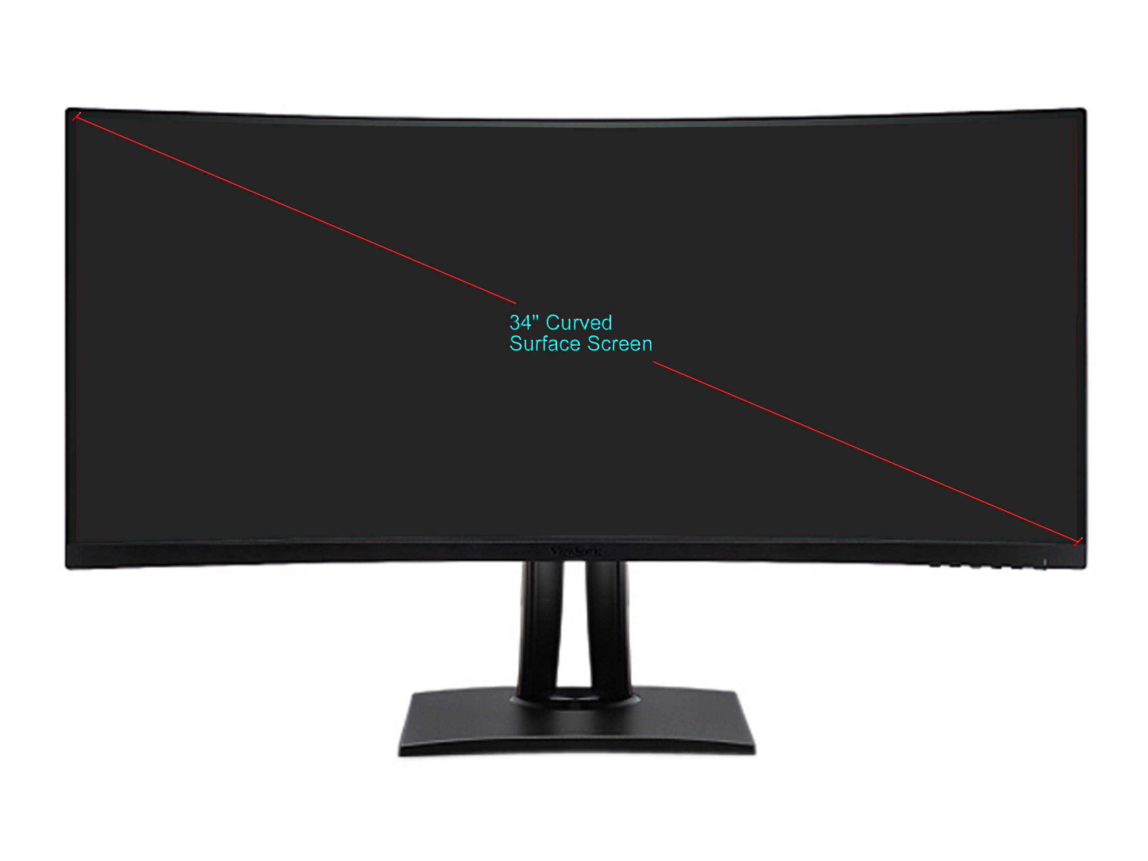 ViewSonic VP3481a 34" WQHD+ 3440 x 1440 (2K) 5 ms (GTG) 100 Hz HDMI, DisplayPort, RJ45, USB-C AMD FreeSync Built-in Speakers Curved Monitor