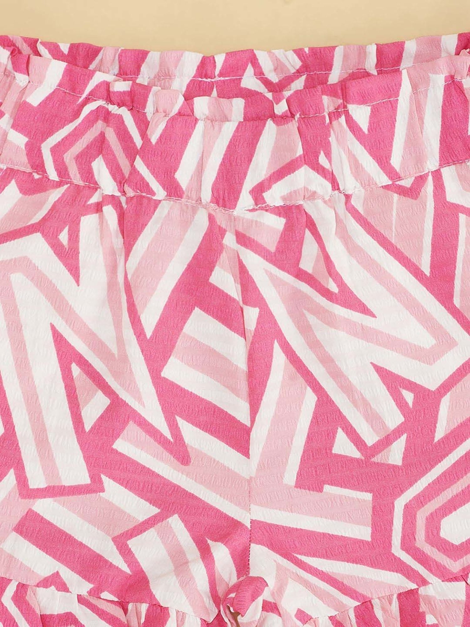 Pantaloons Junior Girls Raspberry Sorbet Printed Shorts