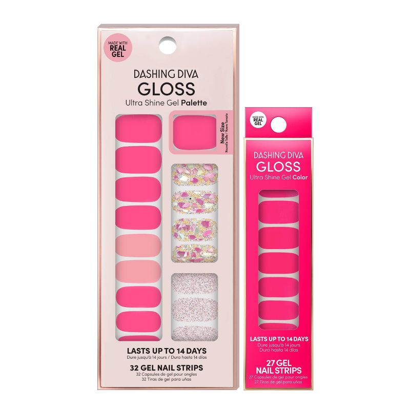 Dashing Diva Gloss Ultra Shine Gel Nail Art Kit - Palm Beach & All Out Diva - 2pk