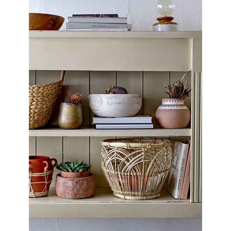 The HC Companies 3 Inch Round Plastic Sprite Decorative Indoor Flower Succulent Planter Pot with Drain Plug Hole, Artisan Taupe