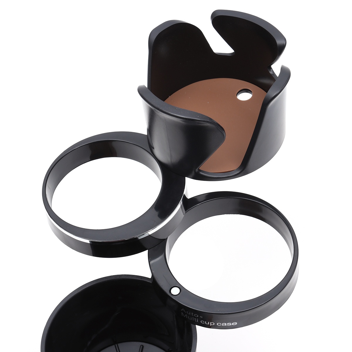 Car Multifunctional Cup Holder Auto-multi Cup Case Drinking Bottle Holder Organizer Storage Box (Black)