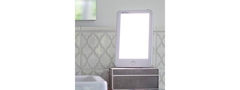 10.4" x 6.4" x 1.1" LED UV Free Happy Light Lumi Therapy Lamp White - Verilux
