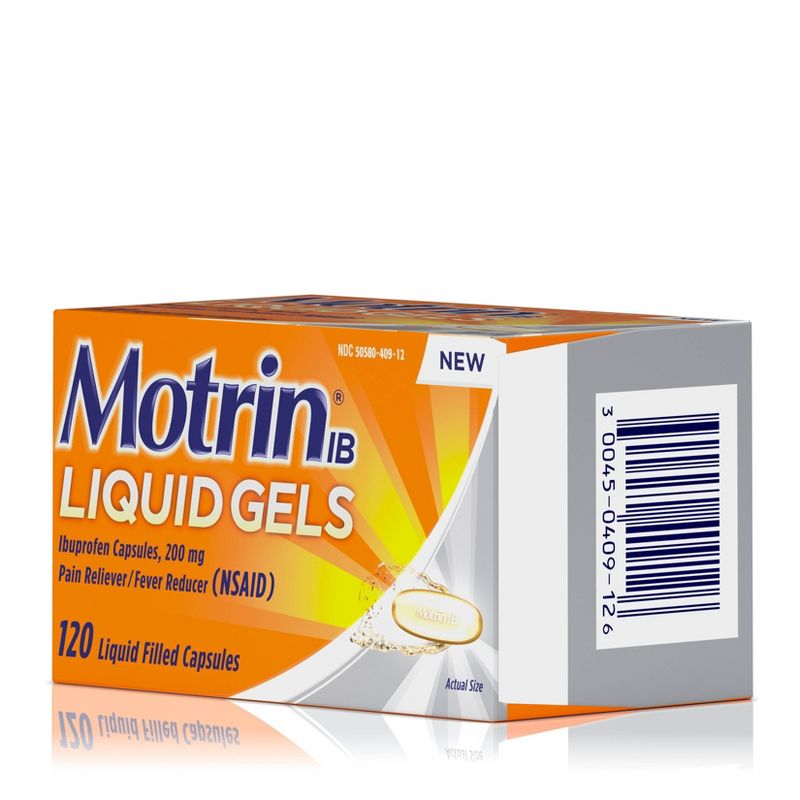 Motrin IB Pain Reliever & Fever Reducer Liquid Gels - Ibuprofen (NSAID) - 120ct