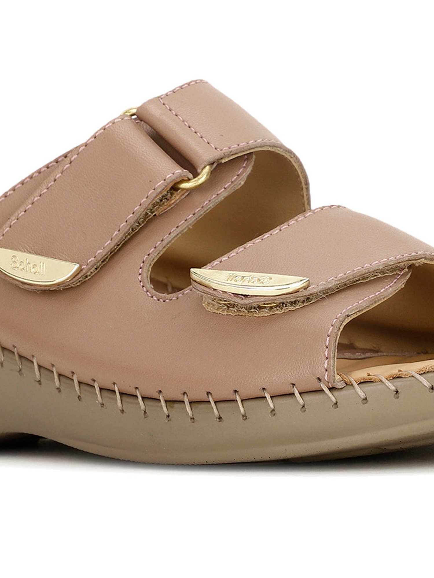 Scholl by Bata Women's Nude Pink Casual Wedges