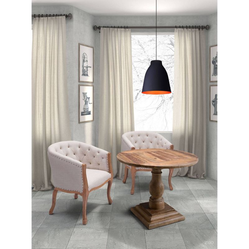 Industrial Bronze 17" Curved Ceiling Lamp - ZM Home