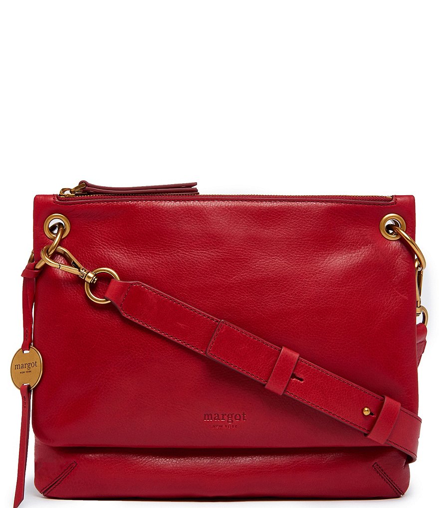 Margot Kiera Double Zip Leather Crossbody Bag