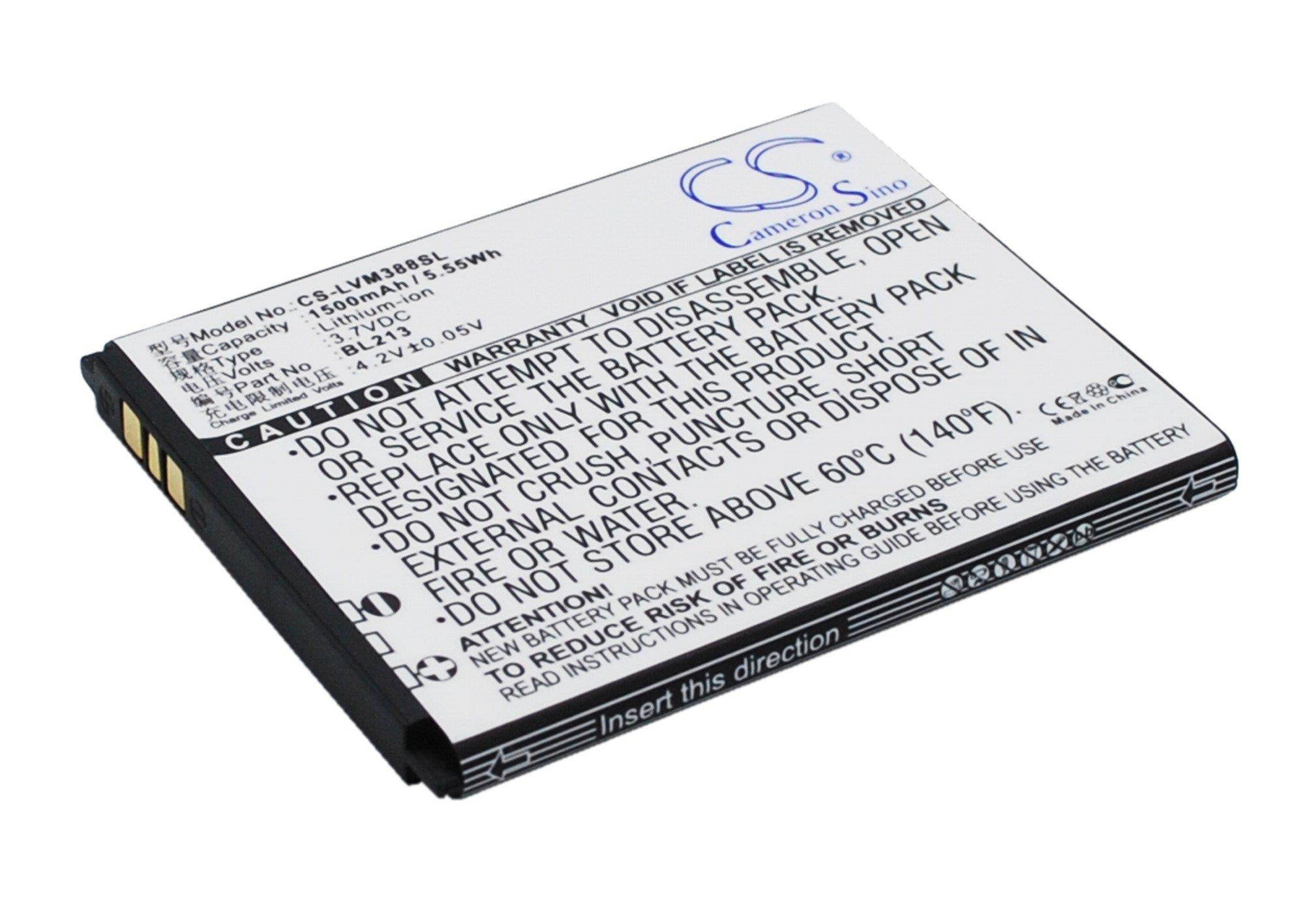 1500mAh / 5.55Wh Battery For LENOVO MA388, MA388A,