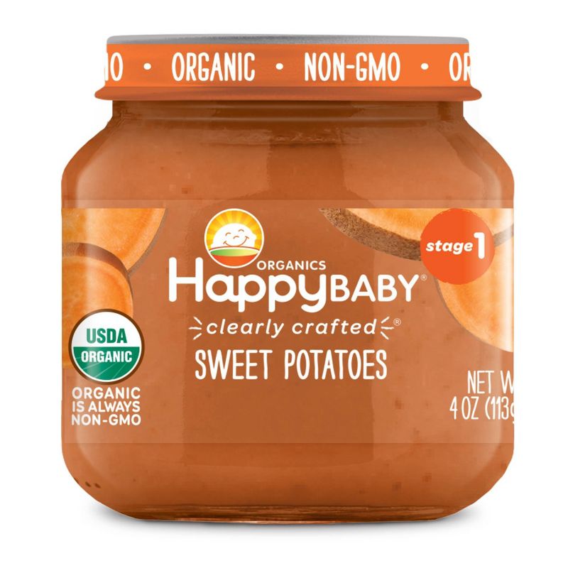 HappyBaby Clearly Crafted Sweet Potatoes Baby Food - 4oz