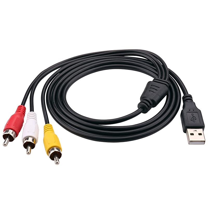 USB to 3RCA Cable  15m USB Male to 3 RCA Male Jack Splitter Audio Video AV Composite Adapter Cable for TVMacPC