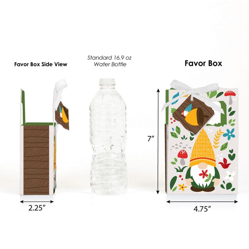 Big Dot of Happiness Adult 50th Birthday - Gold - Square Favor Gift Boxes - Birthday Party Bow Boxes - Set of 12