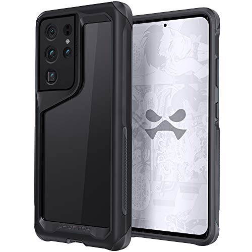 Ghostek Atomic Slim Designed for Galaxy S21 Ultra Case with Protective Metal Bumper Made of Super Tough Lightweight Military Grade Aluminum Alloy for 2021 Galaxy S21 Ultra 5G (6.8 Inch) (Phantom Red)