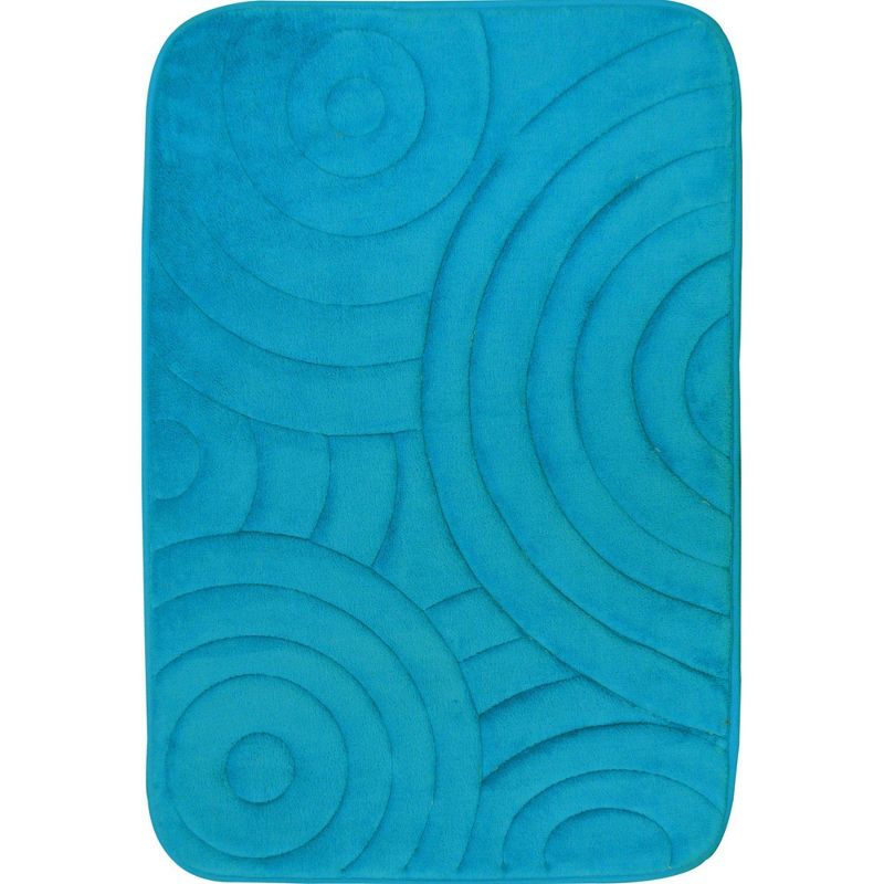 17"x24" Indulgence Bliss Bath Mat Turquoise - Home Dynamix