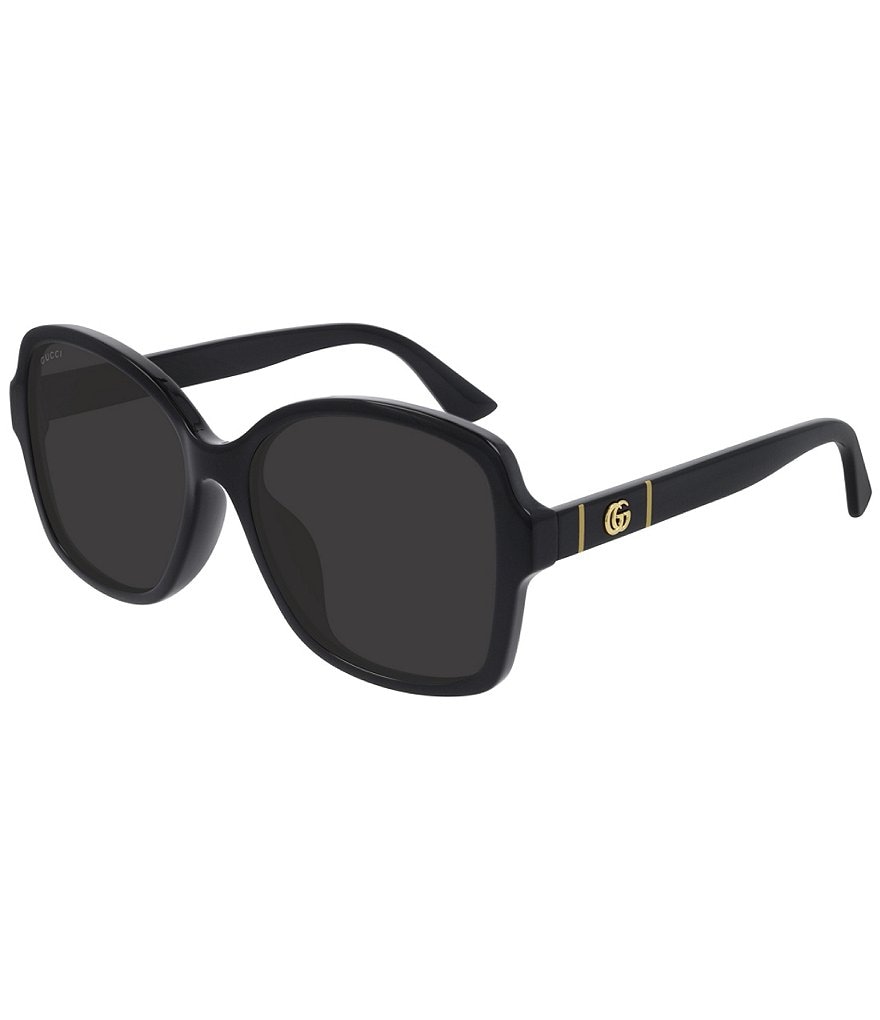 Gucci Black Rectangular Sunglasses