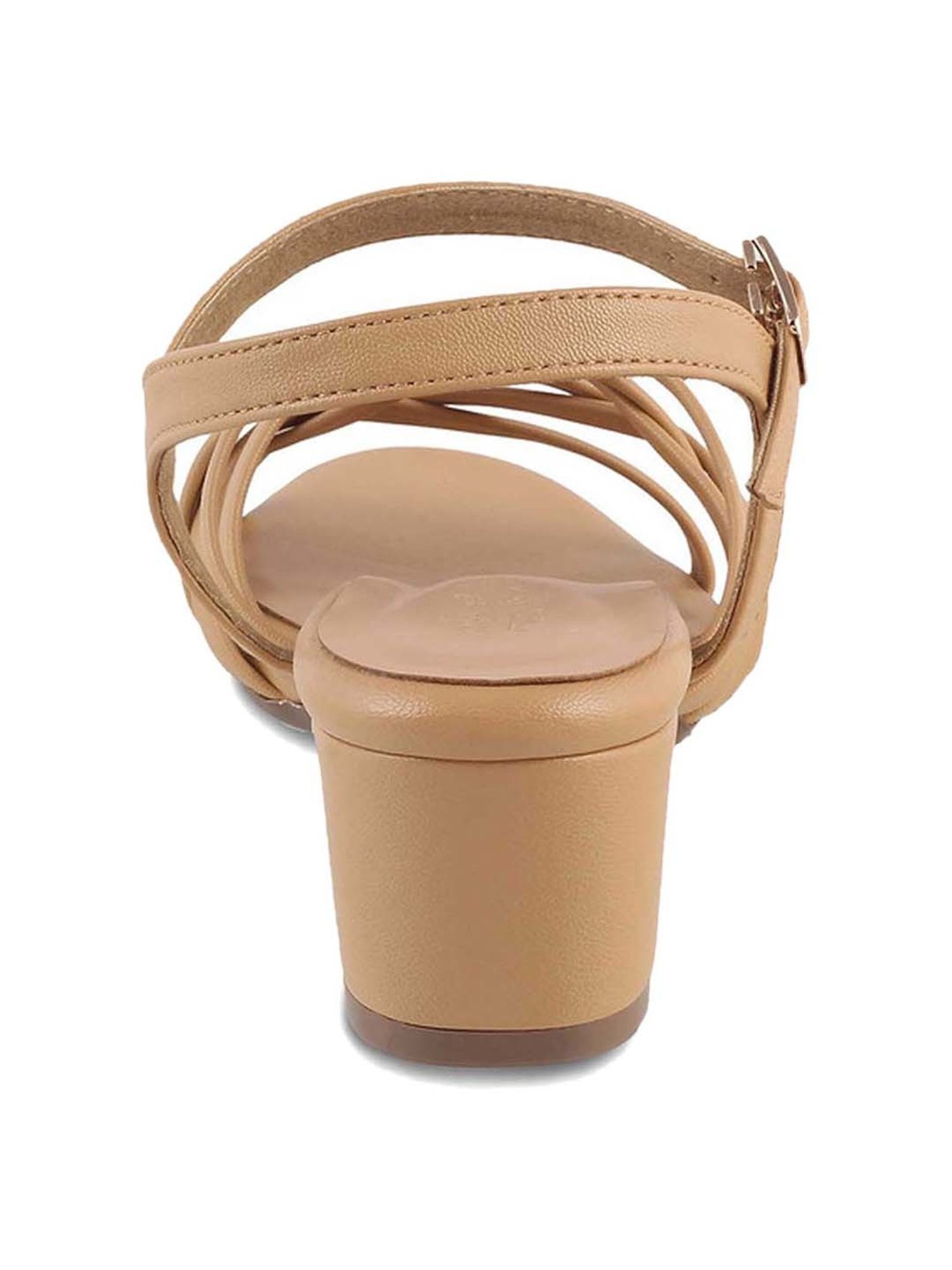 Tresmode Women's Beige Ankle Strap Sandals