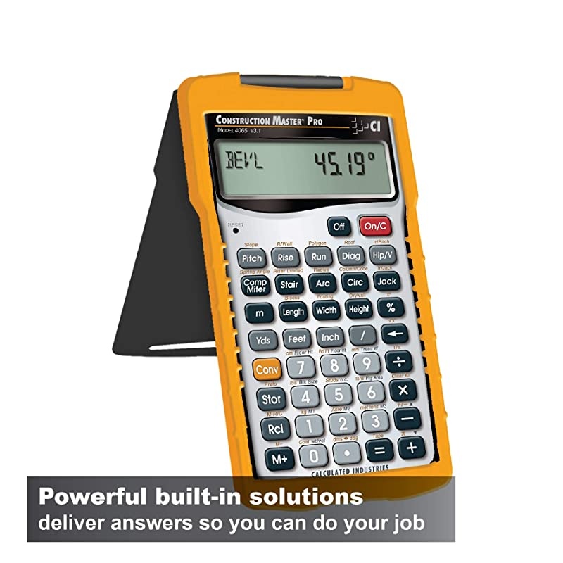 4065 Construction Master Pro Advanced Construction Math Feet-inch-Fraction Calculator for Contractors, Estimators, Builders, Framers, Remodelers, Renovators and Carpenters