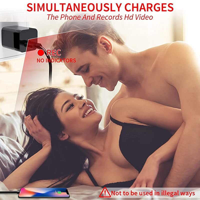 Camera Charger WiFi,USB Spy Camera Charger,Spy Cameras Wireless 1080P HD Live Streaming with App, Nanny Cam Motion Activated, with 32GB MicroSD Card Class 10