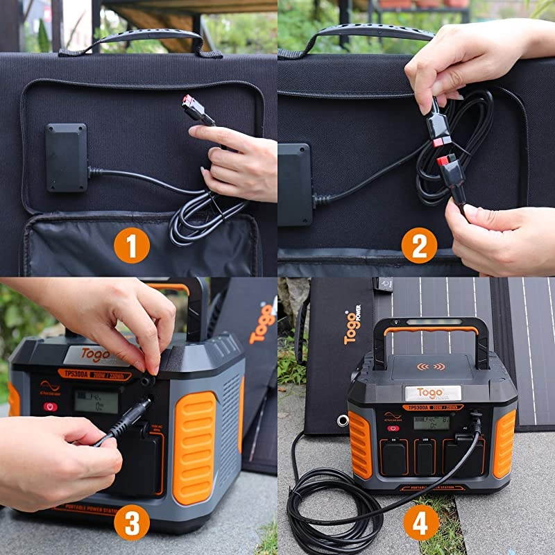 60W Portable Foldable Solar Panel Battery Charger with Dual USB Ports amp 18V DC Output for Portable Generator Power Station Cell Phone GoPro Laptop Tablet GPS iPhone iPad Camera