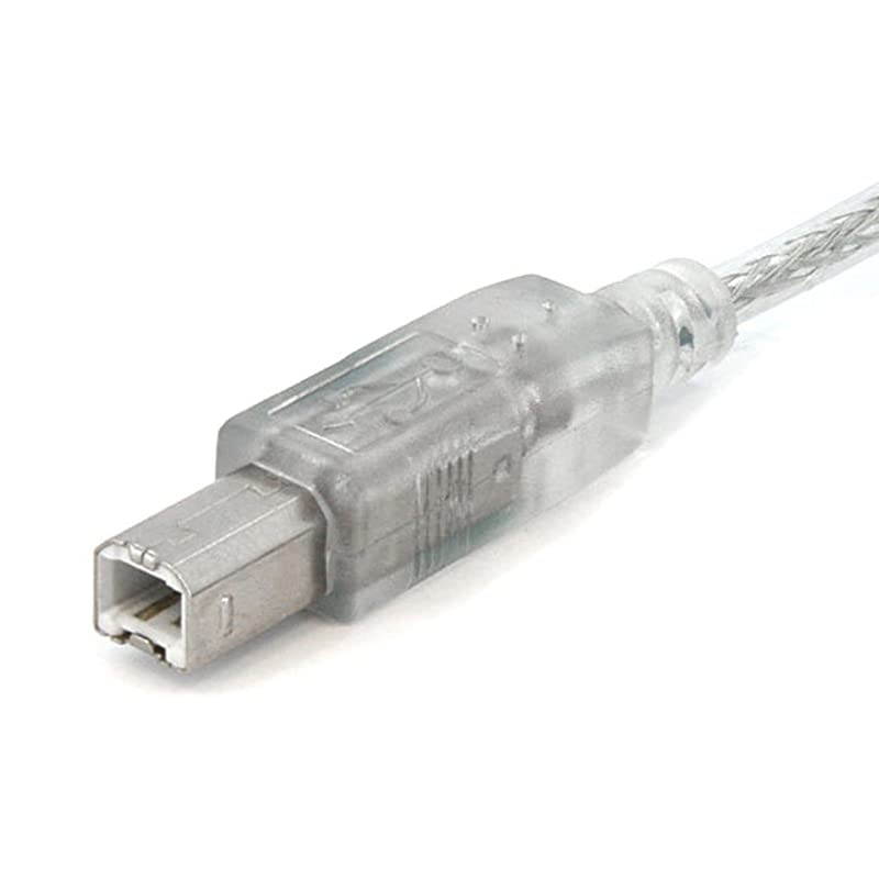 com 10 ft Transparent USB 20 Cable A to B USB Cable USB M to USB Type B M 10 ft Transparent USBFAB10T