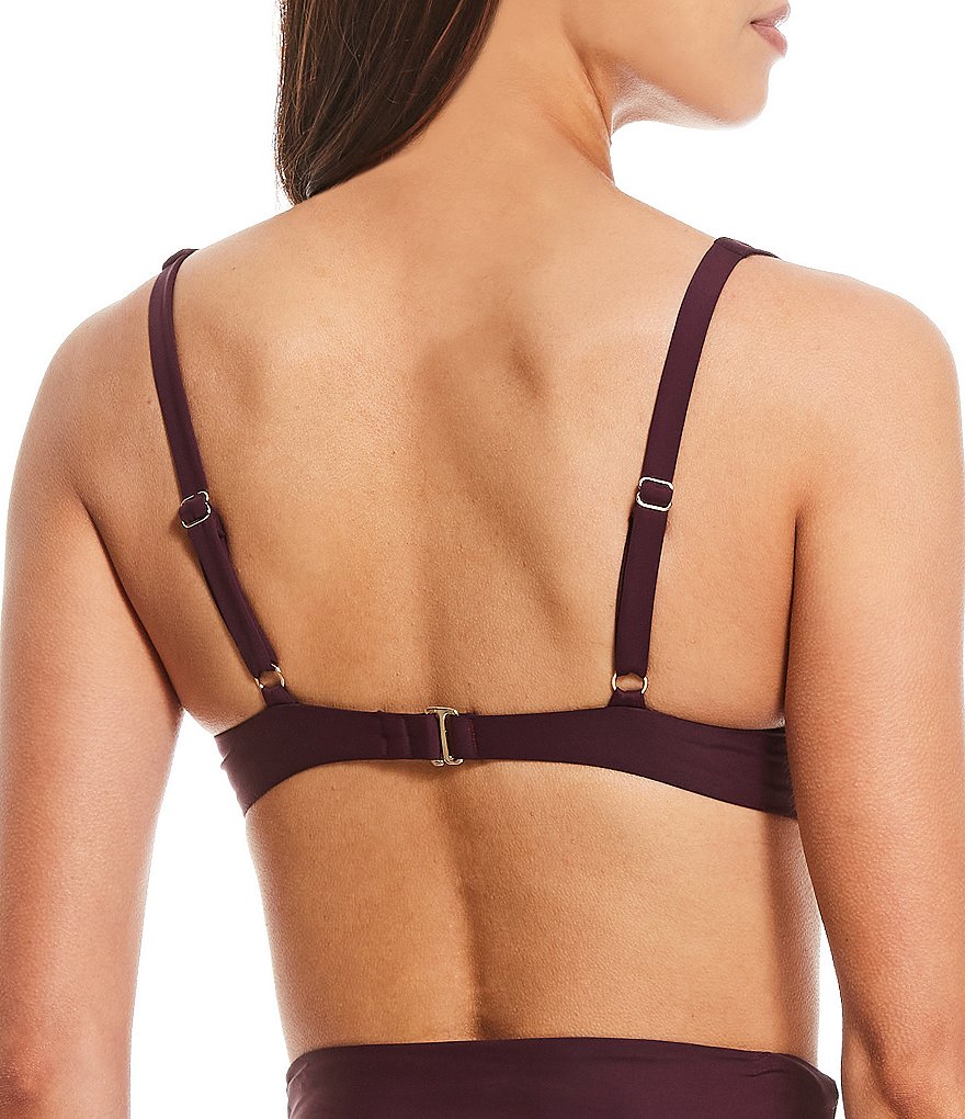 Gianni Bini Solid Molded Underwire Bralette Swim Top