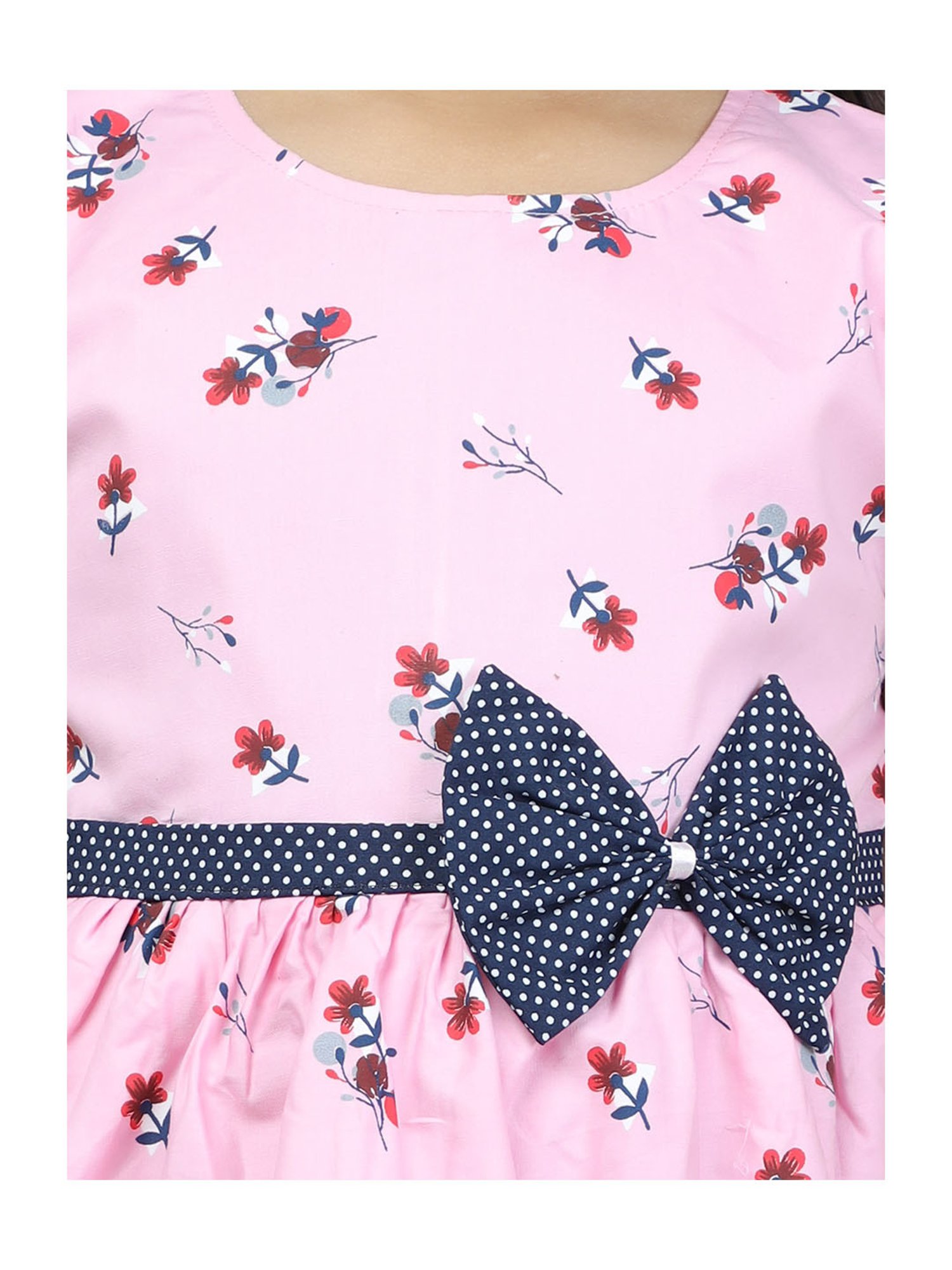 Todd N Teen Kids Pink Floral Print Frock