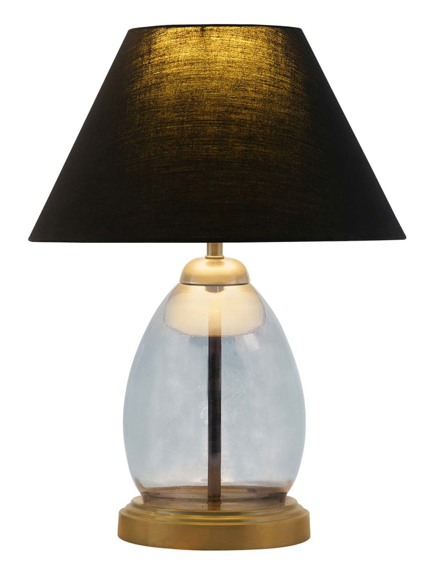 Kapoor E Illuminations 'Tiered' Black & Transparent Glass Table Lamp - Set of 1