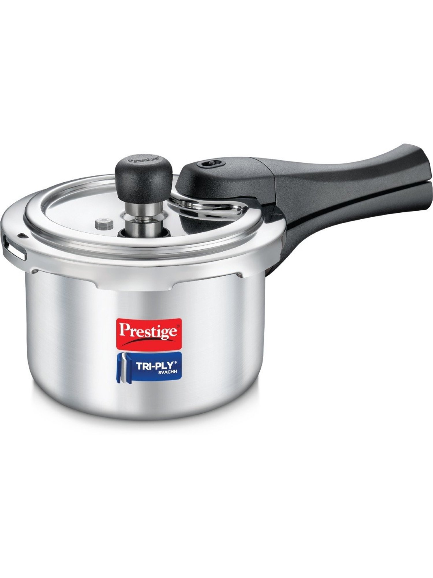 Prestige Svachh Triply Silver Stainless Steel Pressure Cooker (1.5L)