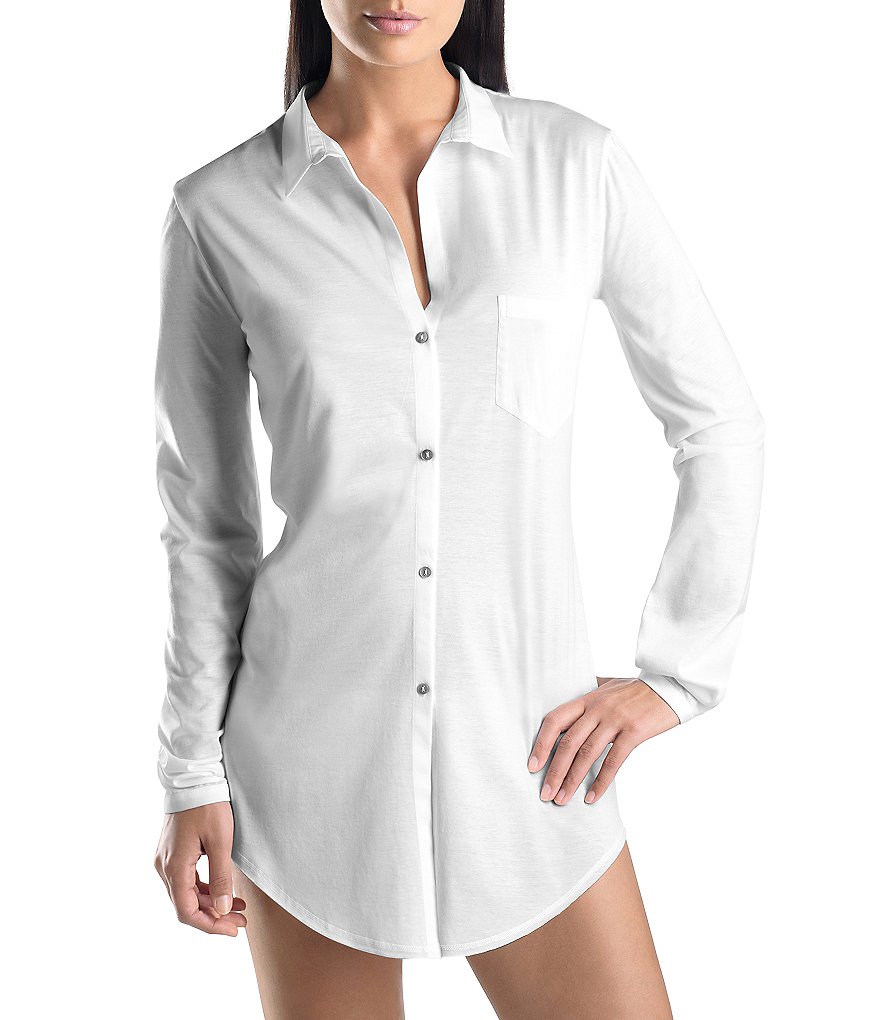 Hanro Cotton Deluxe Boyfriend Sleepshirt