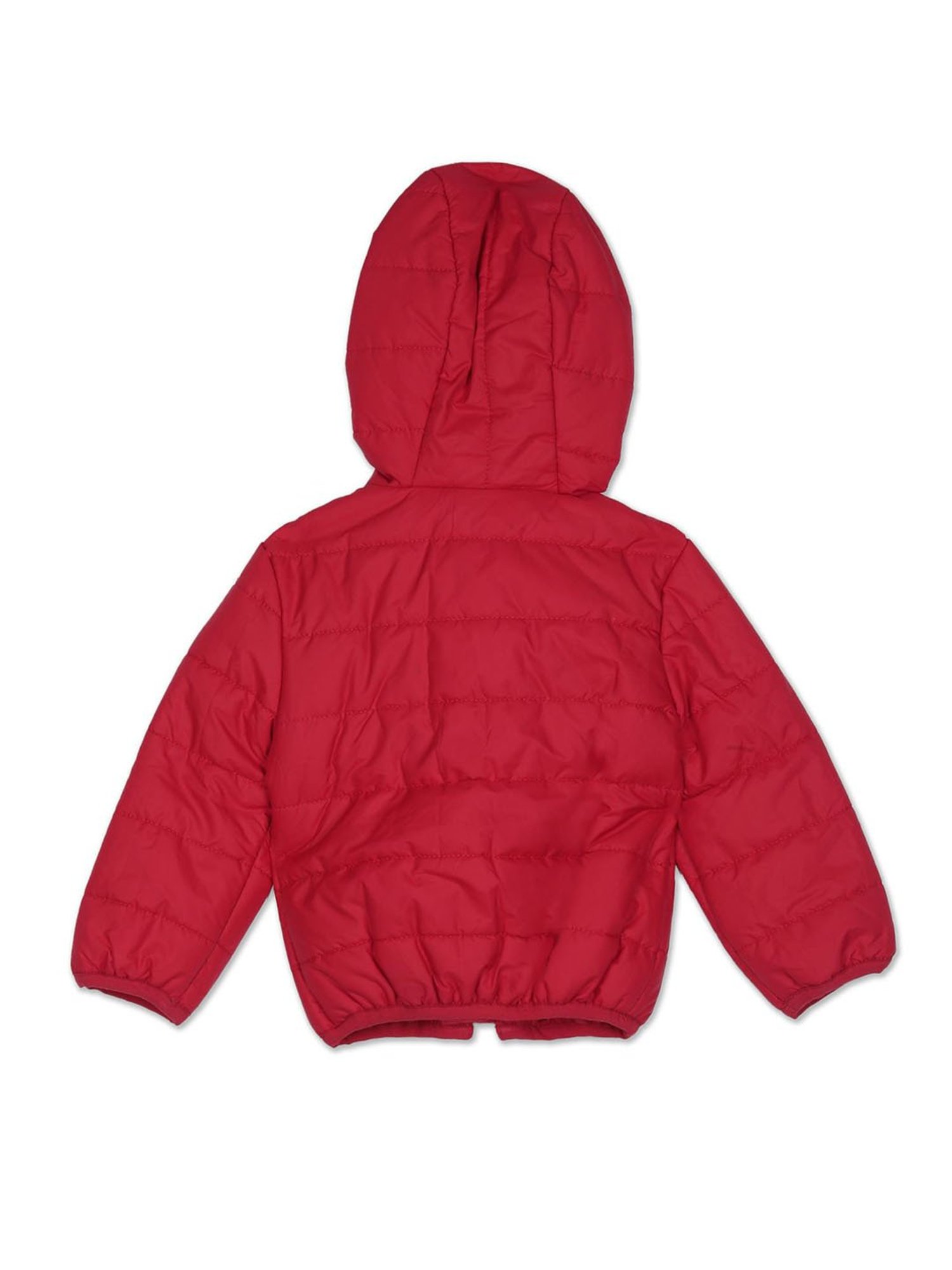 U.S. Polo Assn. Kids Red Solid Full Sleeves Puffer Jacket