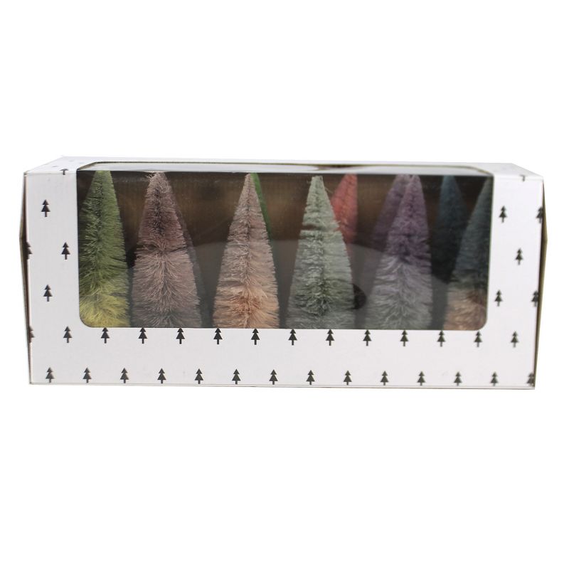 Christmas 6.0" Pastel Ombre Trees Bottle Brush  -  Decorative Figurines