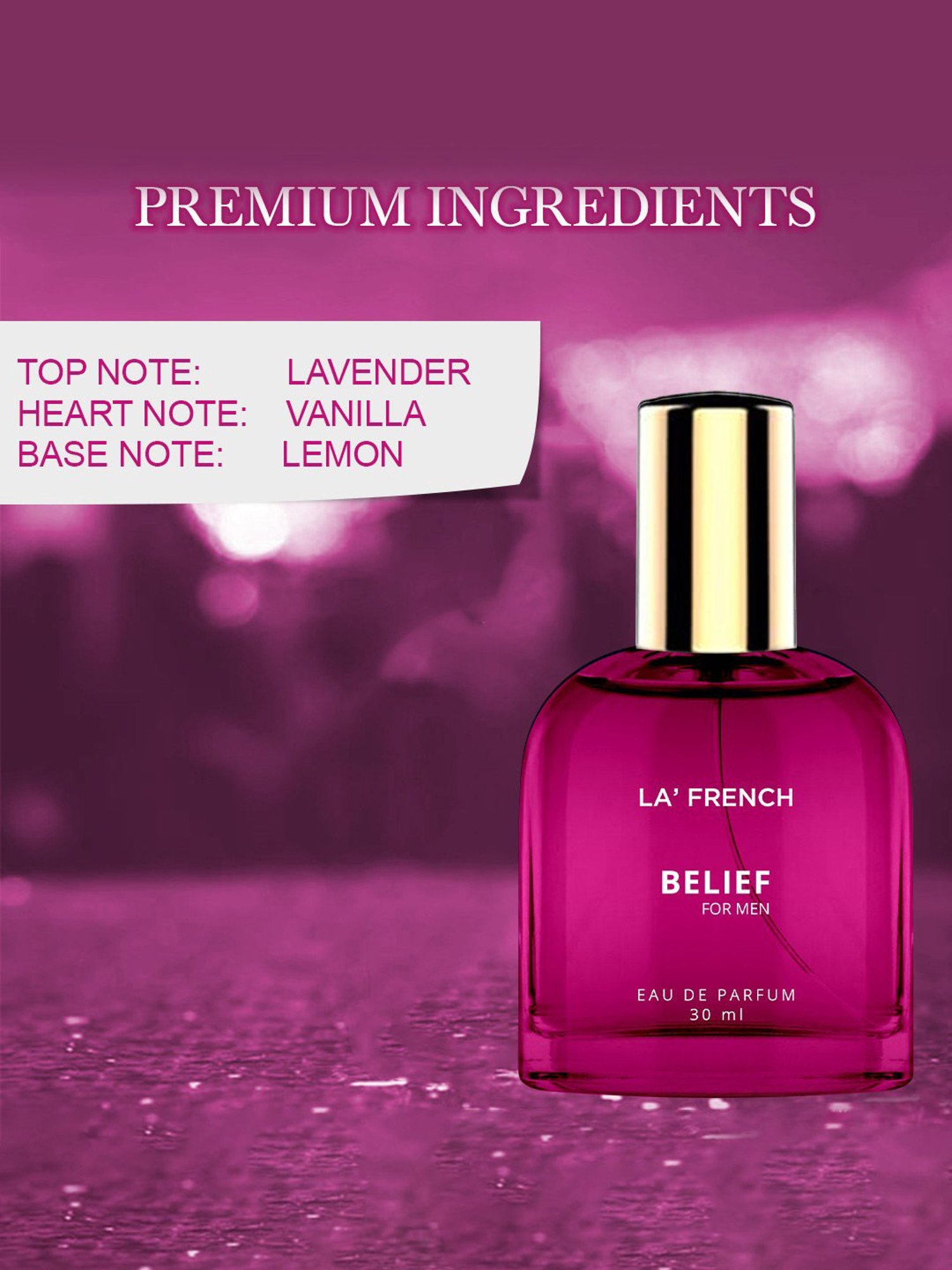 La'french Belief Eau de Parfum for Men - 30 ml