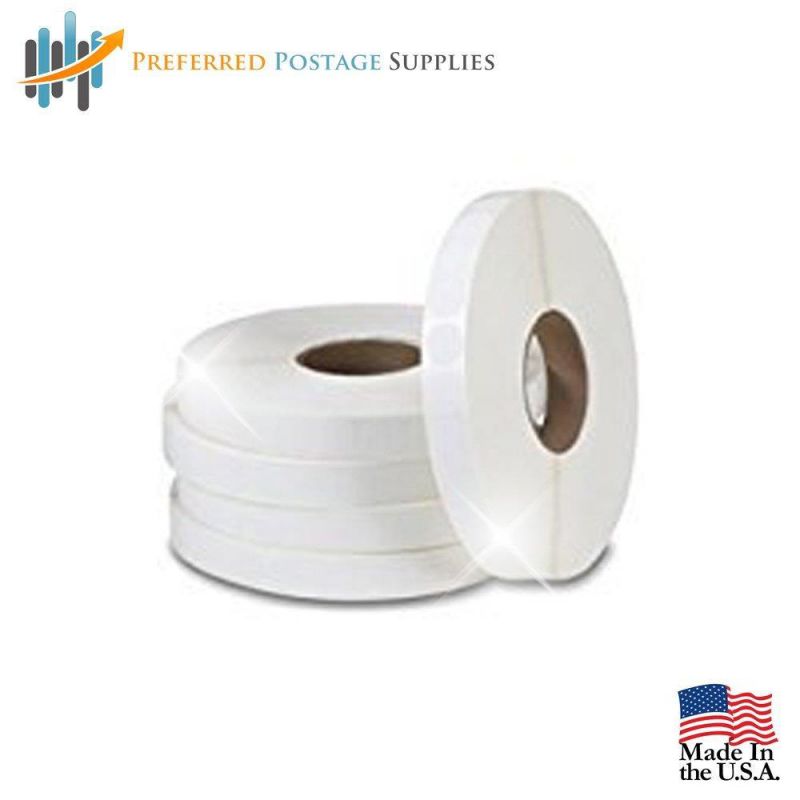 10,000 Tabs Per Roll White 1.5" Wafer Tab Seals (No Perf) USPS Approved! (2 Rolls)