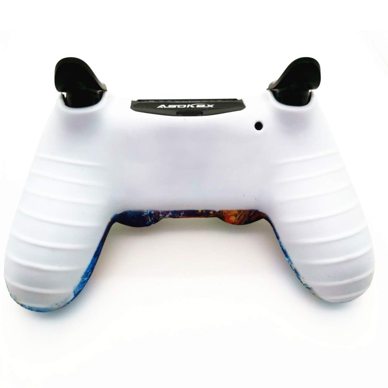 Silicone Skin Cover for Ps4 Controller (1pc Anti-Slip Case, 1 Pair L2 R2 Trigger Extender, 4pcs Thumb Grips,4pcs LED Light Bar Decal) Protector for DualShock PS4/ Slim/Pro Controller