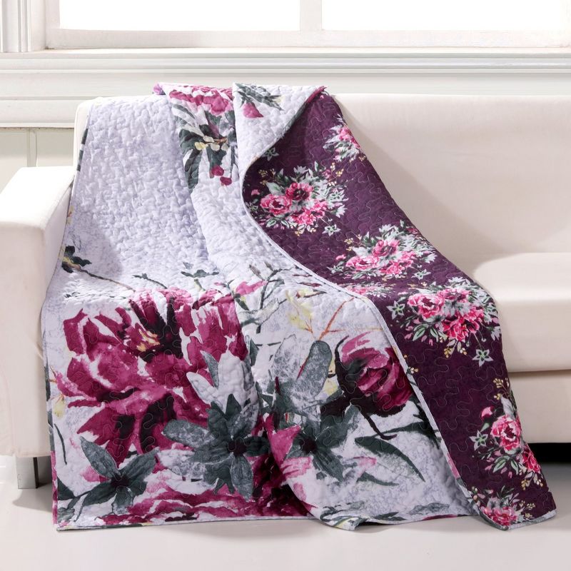 Greenland Home Fashion Rose Touch Floral Perfect Accessory Throw Blanket - 50"x60" in Multicolor