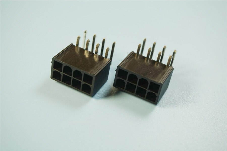 10 pcs 4.20 mm 8 Pin Header Male Pin Wafer Right Angle PCB Through Hole for PC computer ATX CPU Power connector 8 Positions