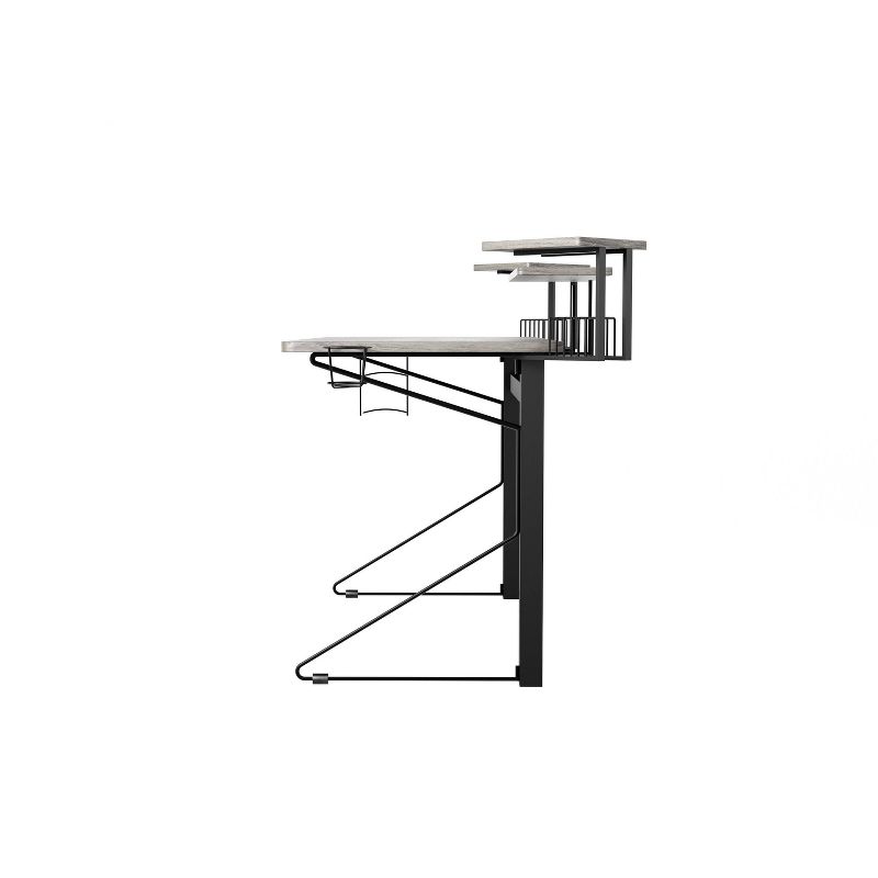 Carnegie Computer Gaming Desk Black/Gray - Jamesdar